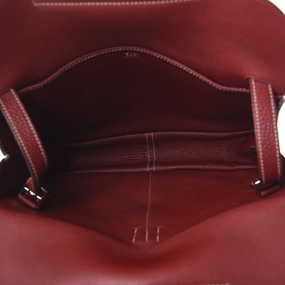 Hermes Taurillon Clemence Halzan 31 GM Rouge Grenat 7 of 11