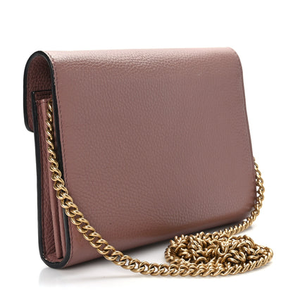 Gucci Cellarius Calfskin GG Marmont Chain Wallet Rosy Phard 3 of 10