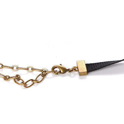 Christian Dior Grosgrain Ribbon Dior Logo Choker Necklace Black 4 of 5
