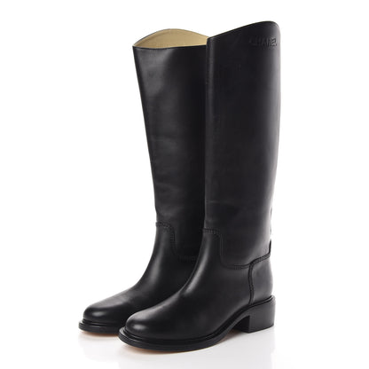 Chanel Calfskin Knee High Boots 41 Black 3 of 7