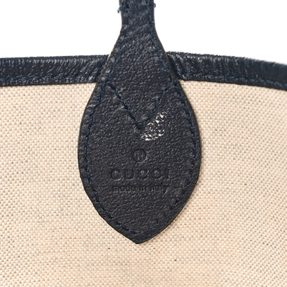 Gucci GG Supreme Monogram Textured Dollar Calfskin Web Large Ophidia Tote Beige Blue 8 of 10