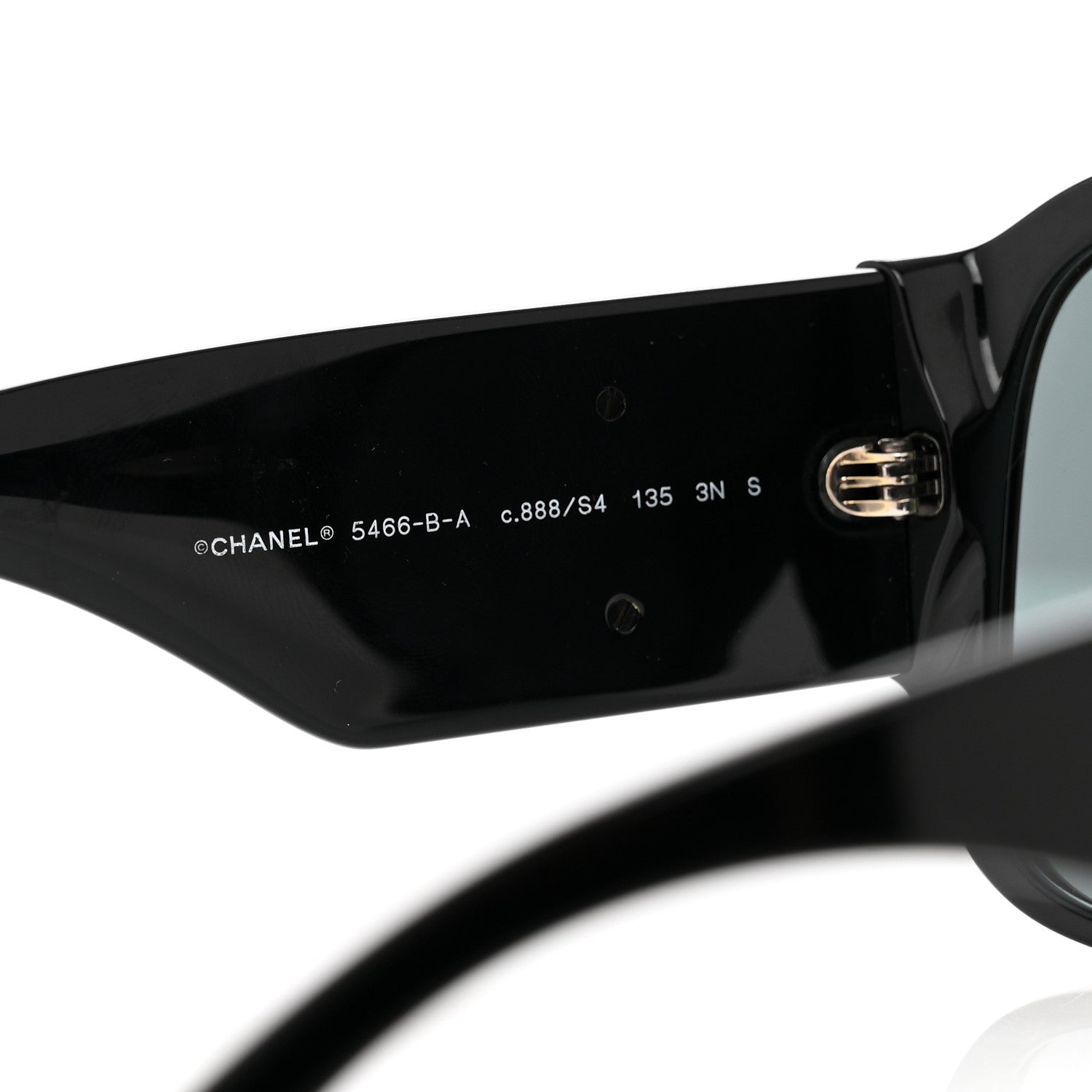 Chanel Acetate Crystal CC Shield Sunglasses 5466-B-A Black 5 of 6