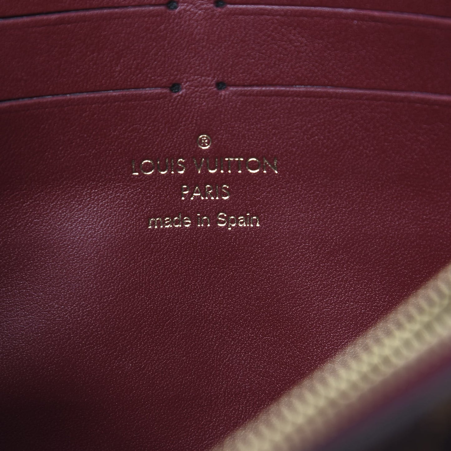 Damier Ebene Vavin Chain Wallet Red