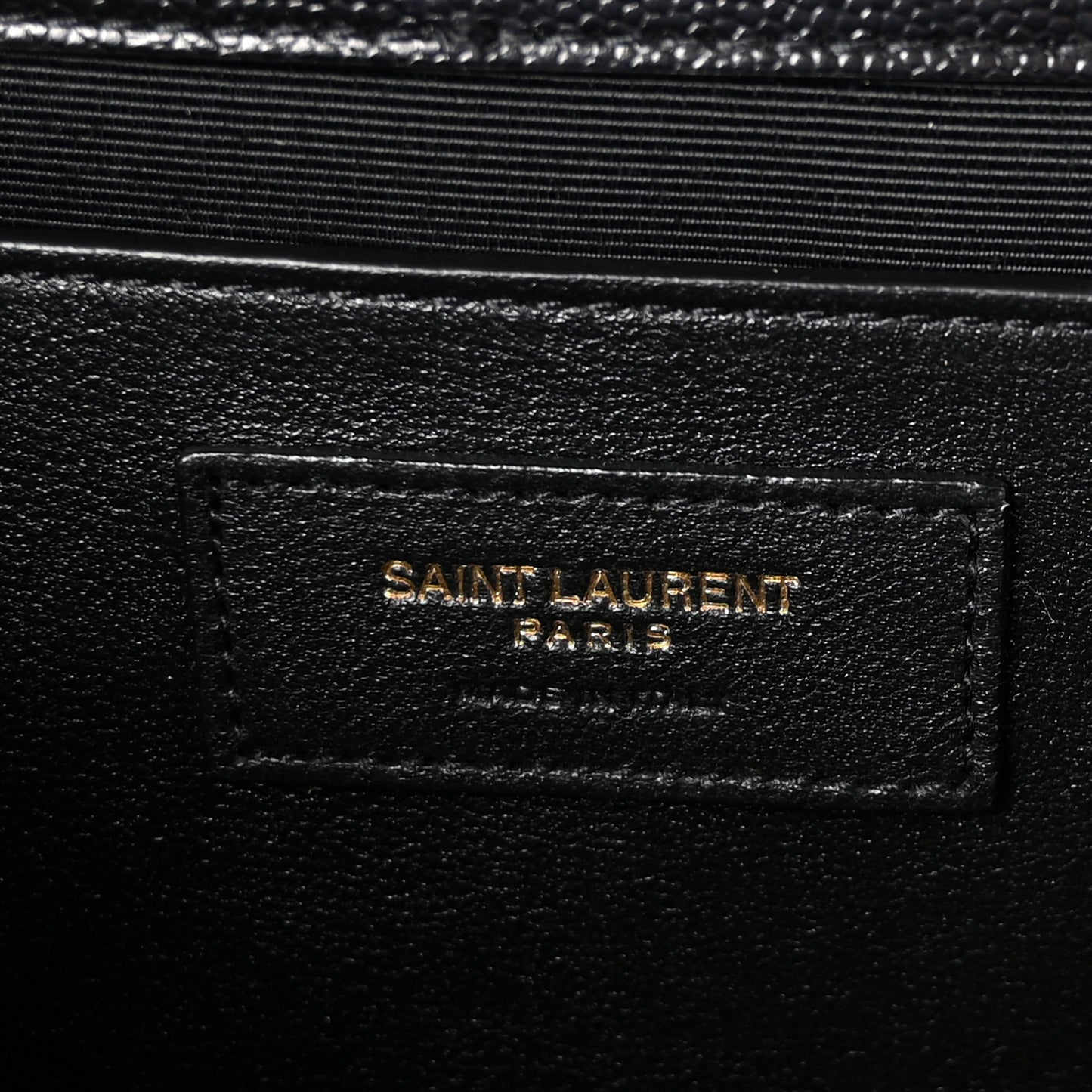 Grain De Poudre Textured Mixed Matelasse Triquilt Medium Monogram Satchel Black