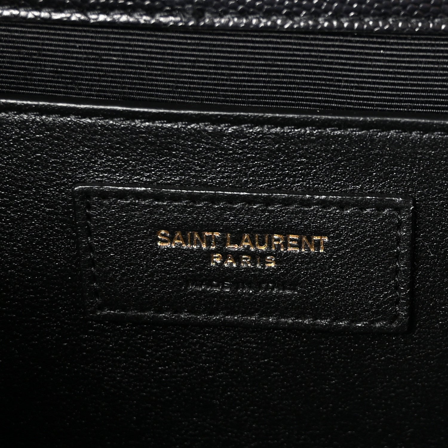 Saint Laurent Grain De Poudre Textured Mixed Matelasse Triquilt Medium Monogram Satchel Black 6 of 9