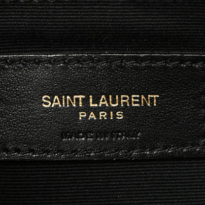Saint Laurent Calfskin Matelasse Chevron Monogram A5 Wristlet Black 6 of 9