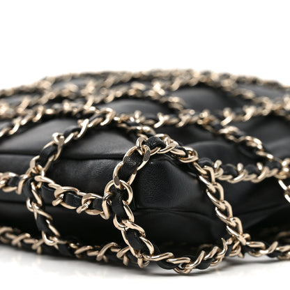 Chanel Lambskin Large Shopping Chain Tote Black 10 of 10