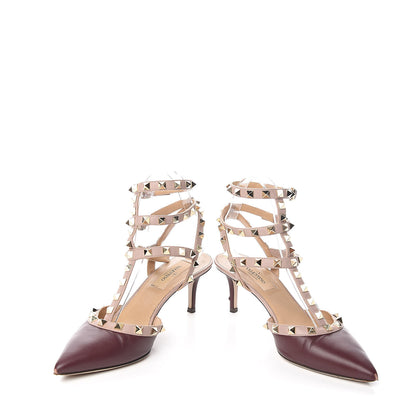 Valentino Garavani Nappa Rockstud Ankle Strap 65mm Pumps 36.5 Rubin Poudre 6 of 13