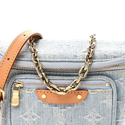 Louis Vuitton Monogram Denim Mini Bumbag Sky Blue 9 of 10