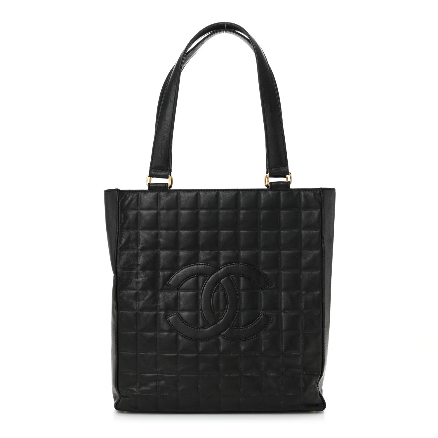 Chanel Lambskin Quilted Chocolate Bar Tote Black 1 of 10