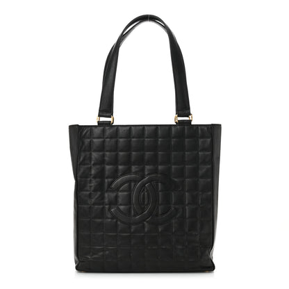 Chanel Lambskin Quilted Chocolate Bar Tote Black 1 of 10