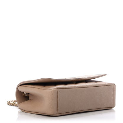 Chanel Caviar Quilted Small CC Filigree Flap Beige 4 of 11