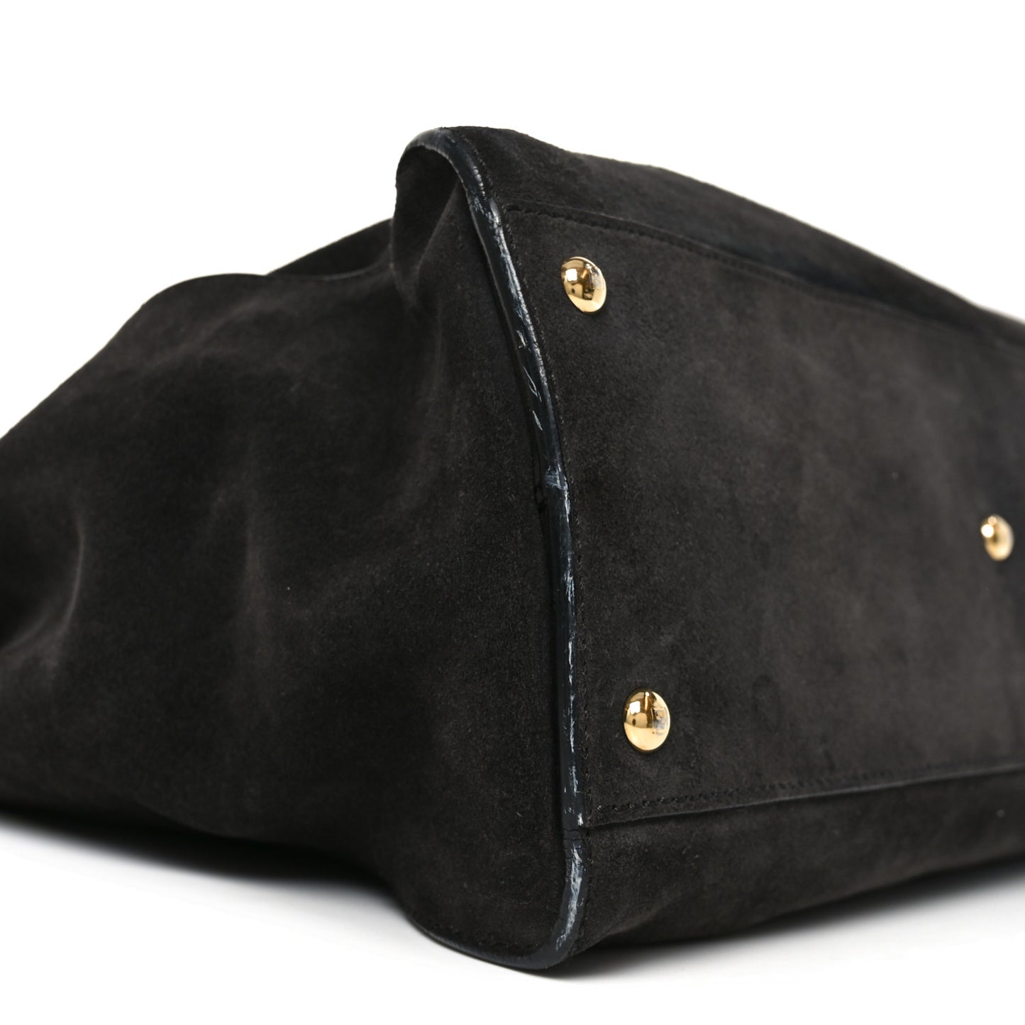 Suede Calfskin Hair Leopard Print Zucca Large Peekaboo Iconic Satchel Brown Grey