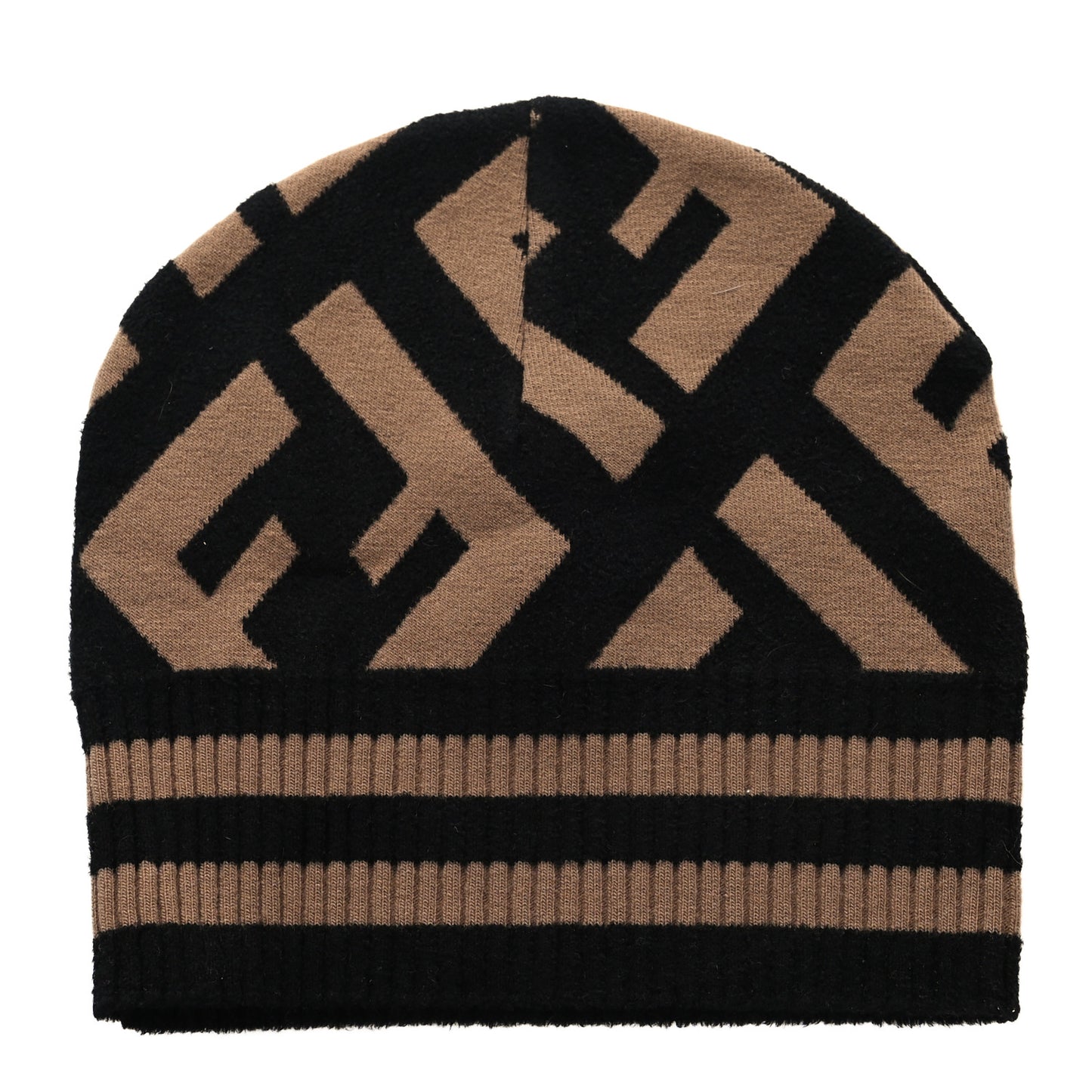 Wool FF Beanie Tobacco Black