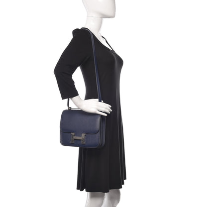 Hermes Epsom Constance 24 Bleu Saphir 2 of 19
