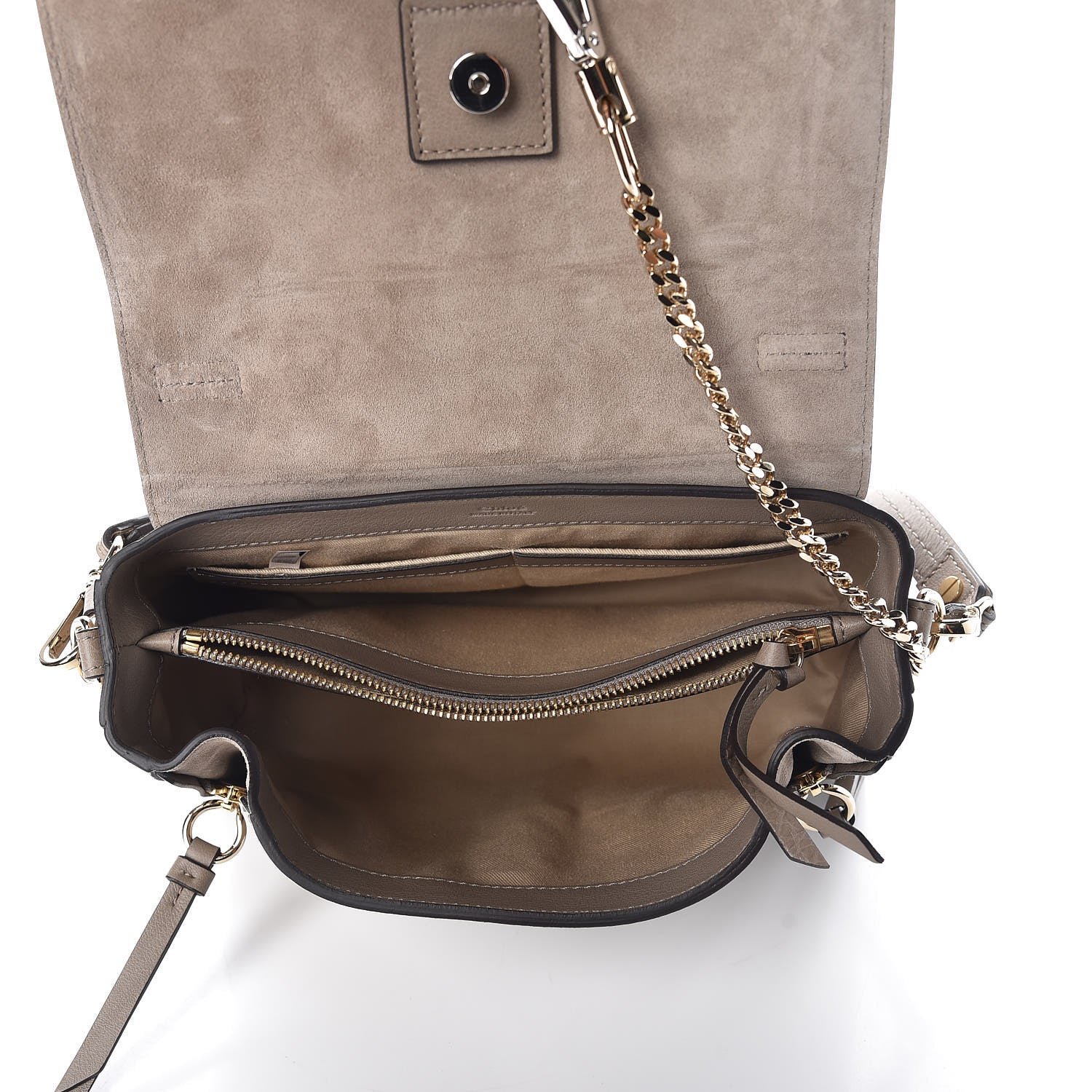 Chloe Calfskin Small Faye Day Shoulder Bag Motty Grey 7 of 8