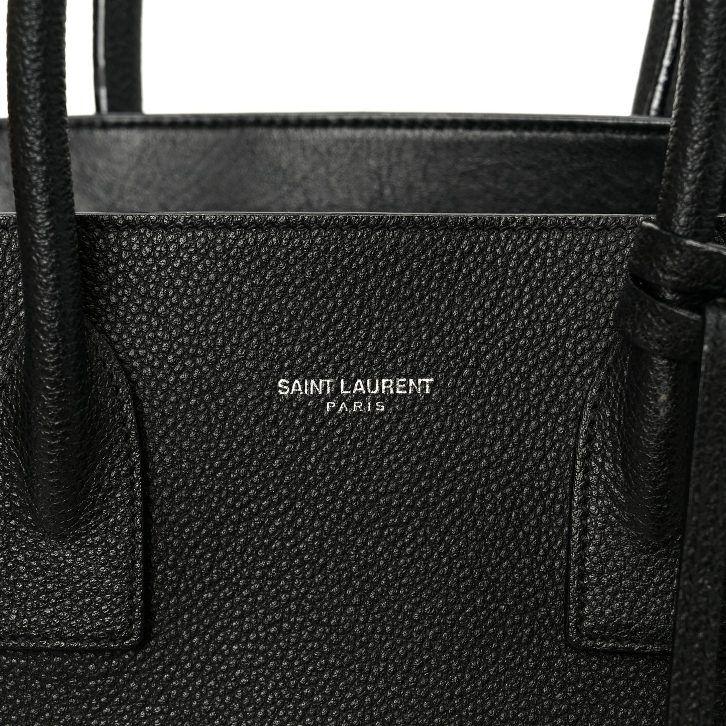 Grained Calfskin Small Sac De Jour Black