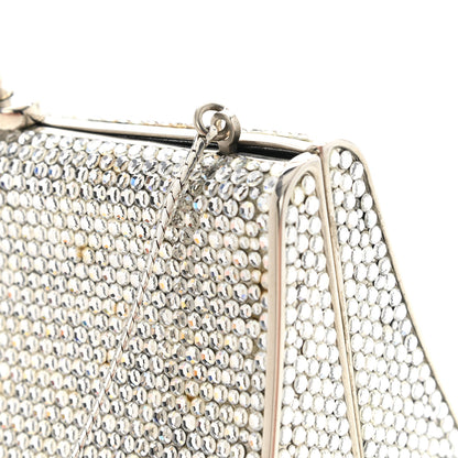 Judith Leiber Swarovski Crystal Minaudiere Clutch Silver 11 of 11