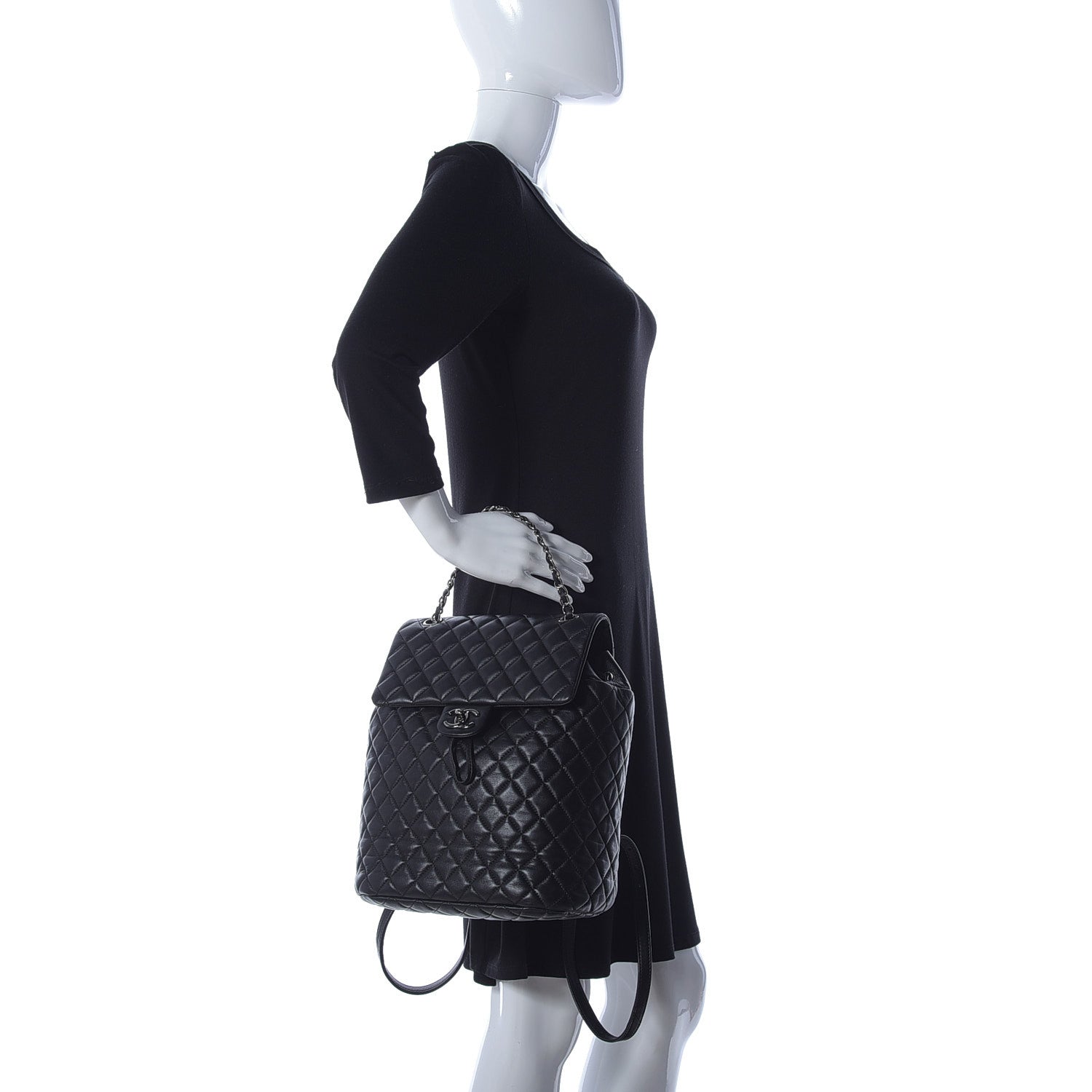 Chanel Lambskin Quilted Large Urban Spirit Backpack Black 2 of 10