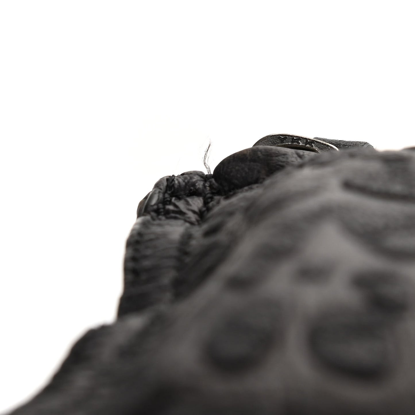 Calfskin Leopard Embossed Large Pandora Black