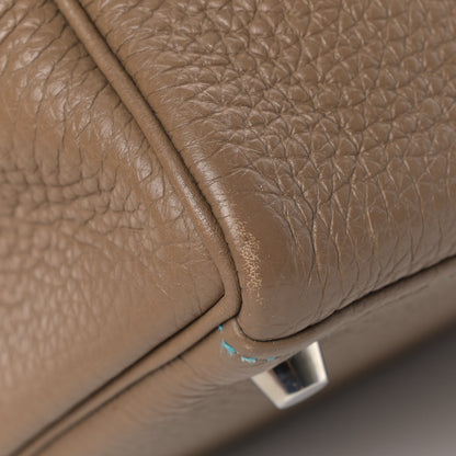 Hermes Togo Eclat Kelly Retourne 35 Etoupe Bleu Azteq 7 of 14