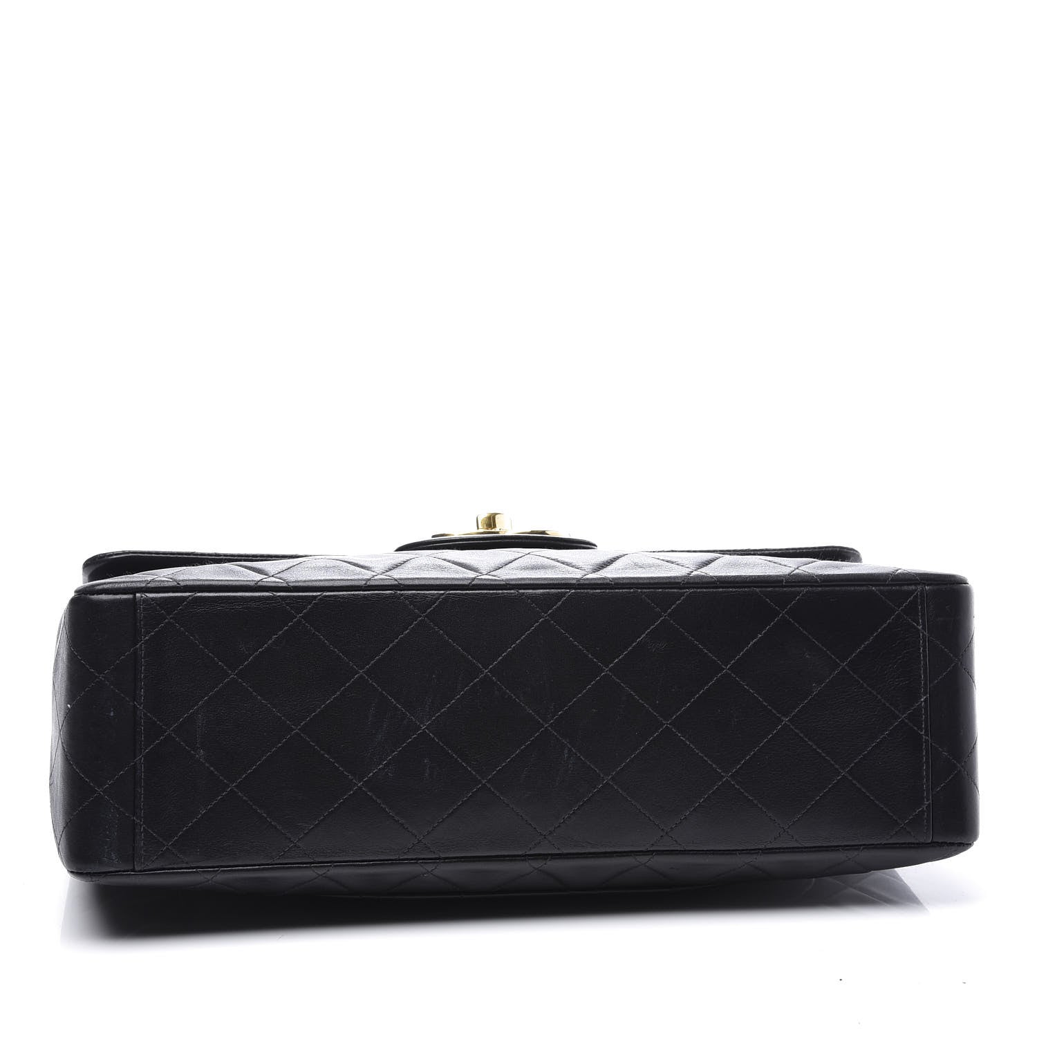 Chanel Lambskin Quilted XL Jumbo Single Flap Black 3 of 13