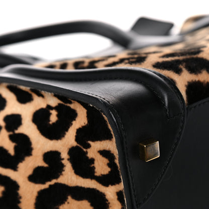 Celine Leopard Pony Hair Mini Luggage Brown 8 of 17