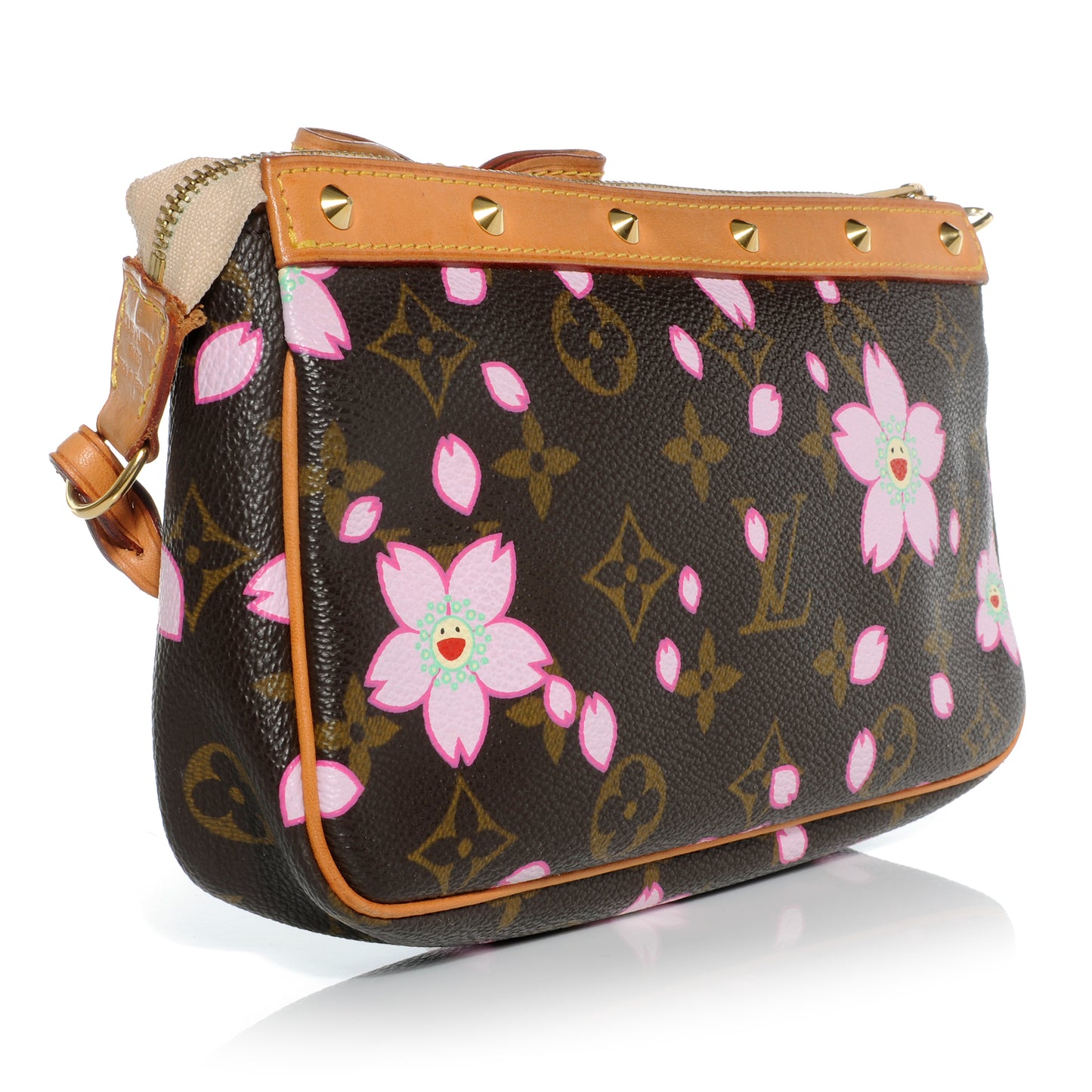 Monogram Cherry Blossom Pochette Accessories Brown