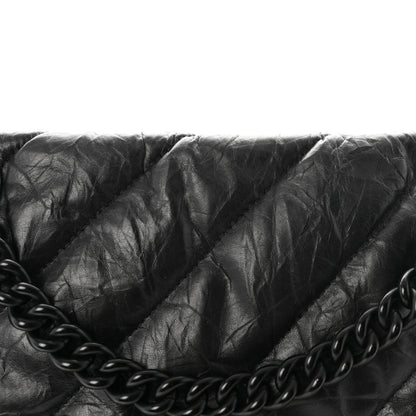 Balenciaga Crushed Calfskin Quilted Matte Black Hardware Medium Crush Chain Bag Black 7 of 9
