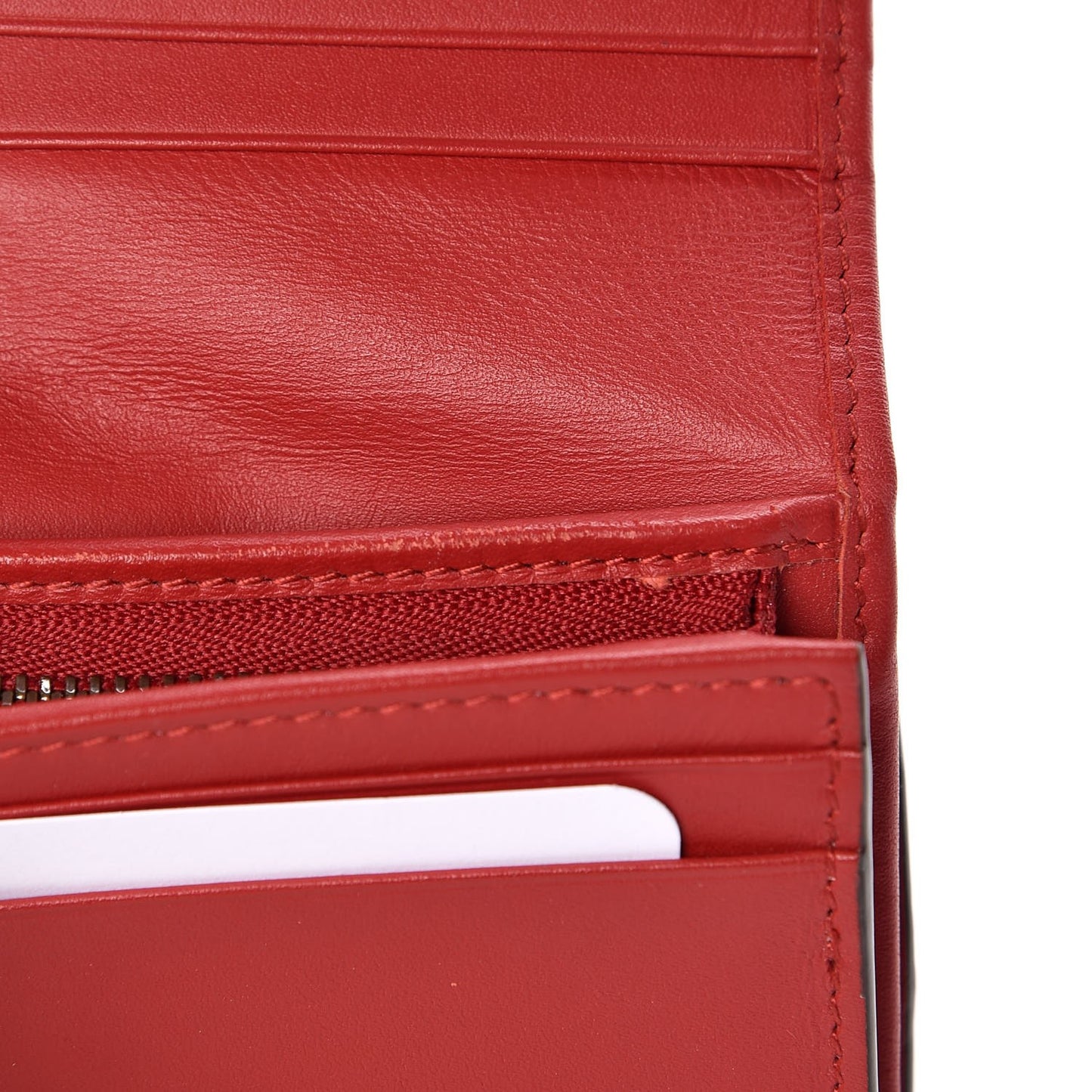 Calfskin Queen Margaret Card Case Wallet Blue Agata Hibiscus Red Mystic White