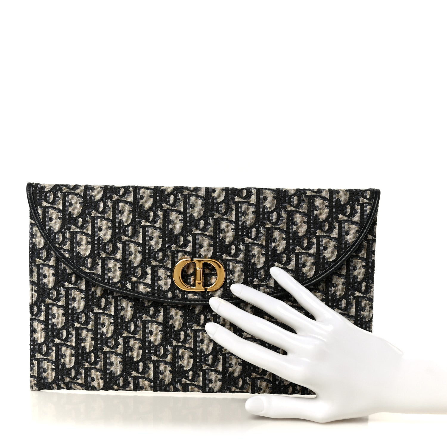 Christian Dior Oblique 30 Montaigne Avenue Pouch With Flap Blue 2 of 10