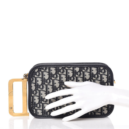 Christian Dior Oblique Diorquake Clutch Blue 2 of 11