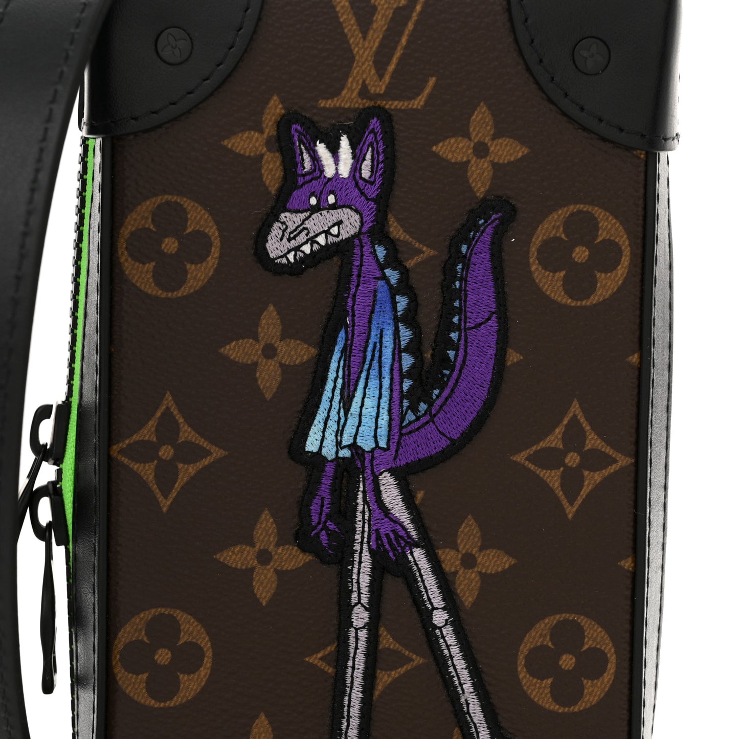 Monogram Embroidered Cartoon LV Friends Soft Trunk Phone Box