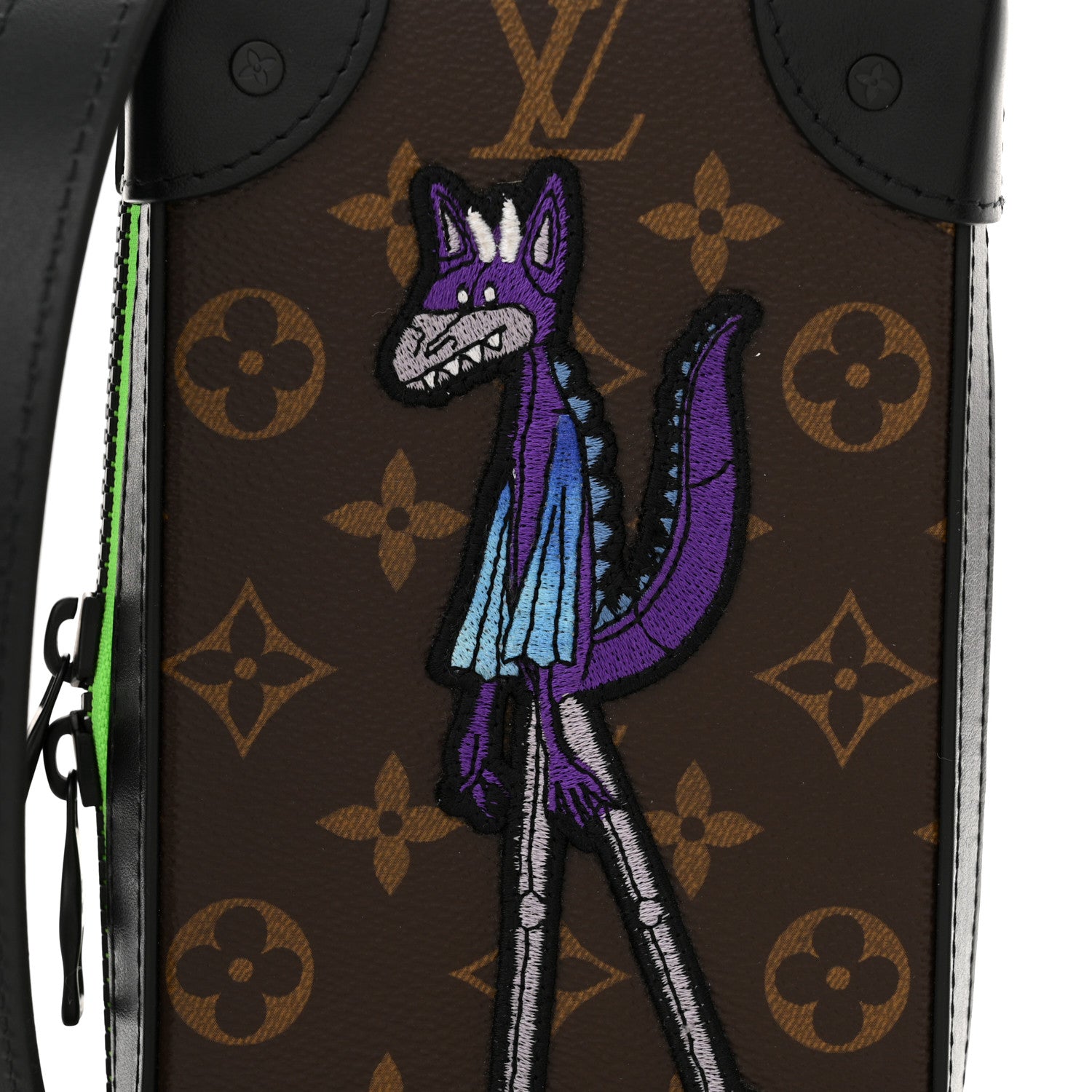 Louis Vuitton Monogram Embroidered Cartoon LV Friends Soft Trunk Phone Box 6 of 9