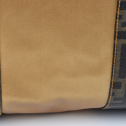 Fendi Metallic Canvas Zucca Zucchino Spalmati Large Mixed Media B Mix Tote Gold Brown 18 of 19