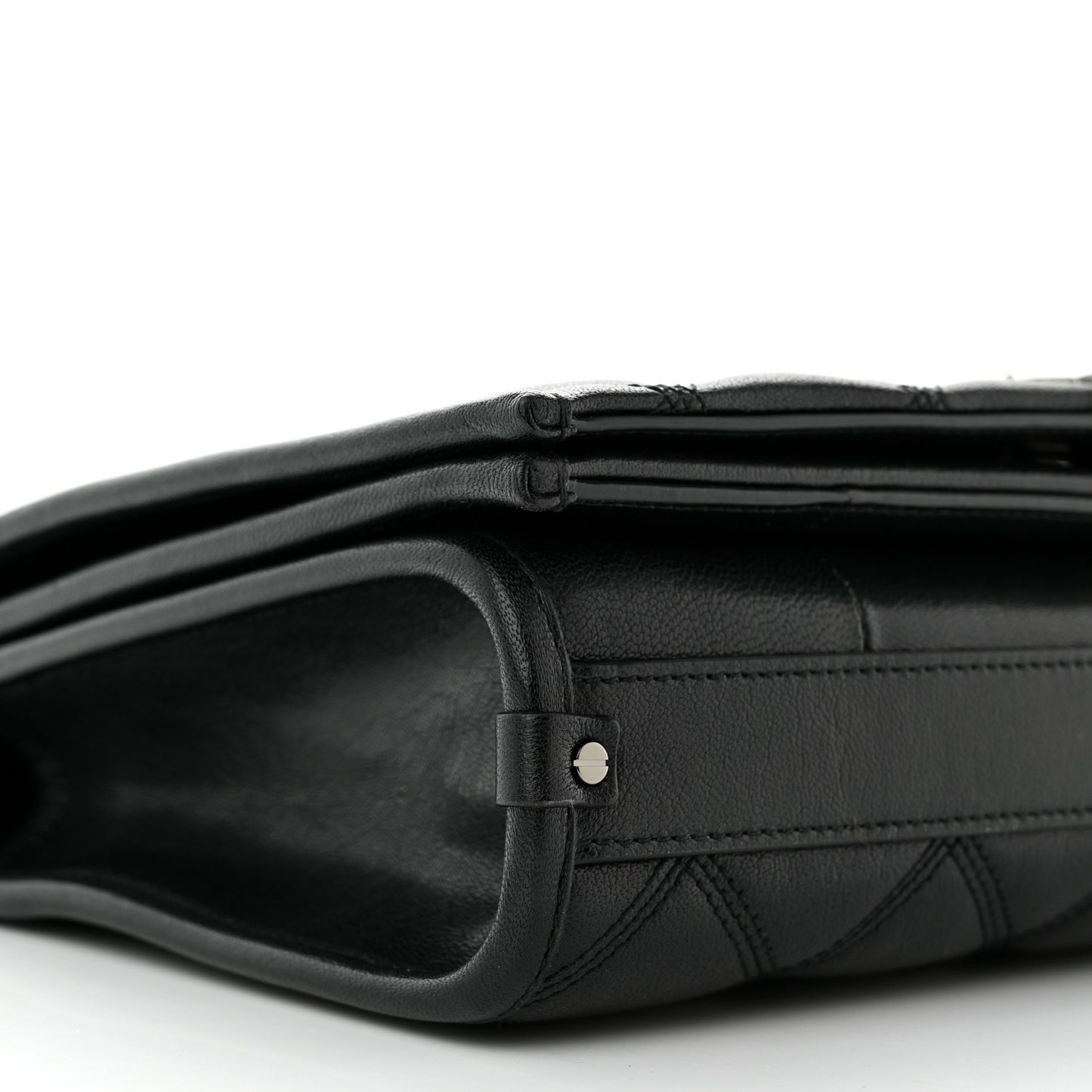 Lambskin Quilted Mini Becky Chain Bag Black