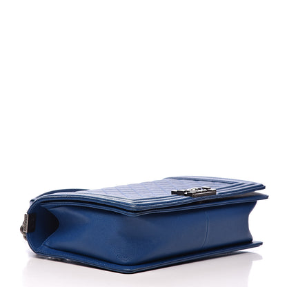Chanel Caviar Quilted New Medium Boy Flap Blue 4 of 16