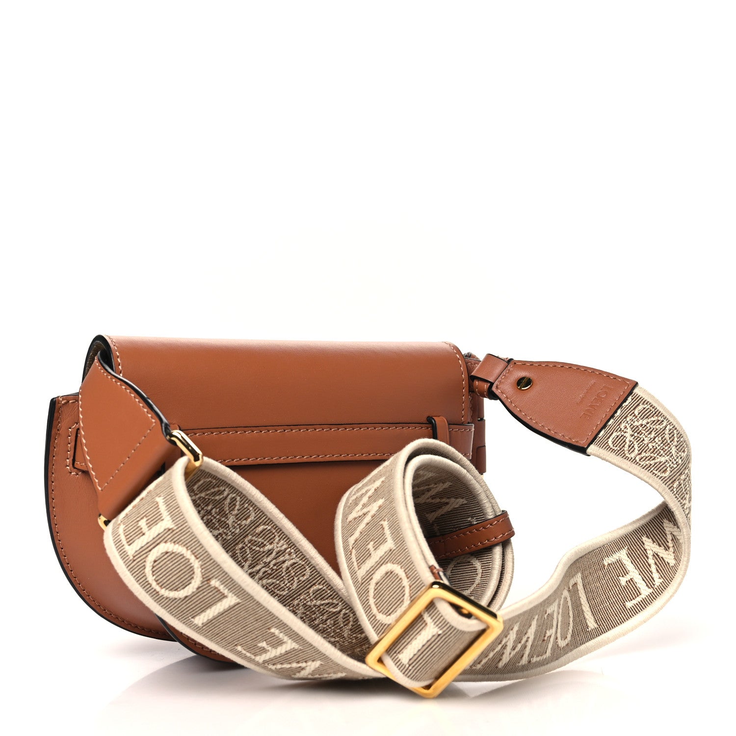 Loewe Calfskin Jacquard Mini Gate Dual Bag Tan 3 of 10
