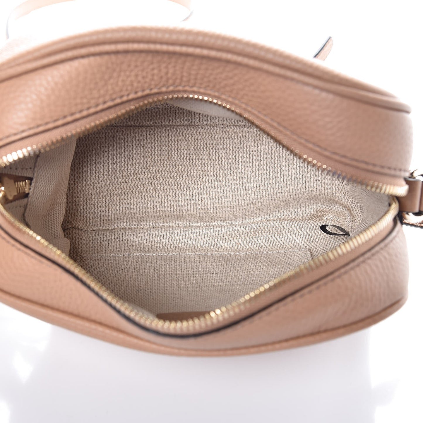 Pebbled Calfskin Small Soho Disco Bag Rose Beige