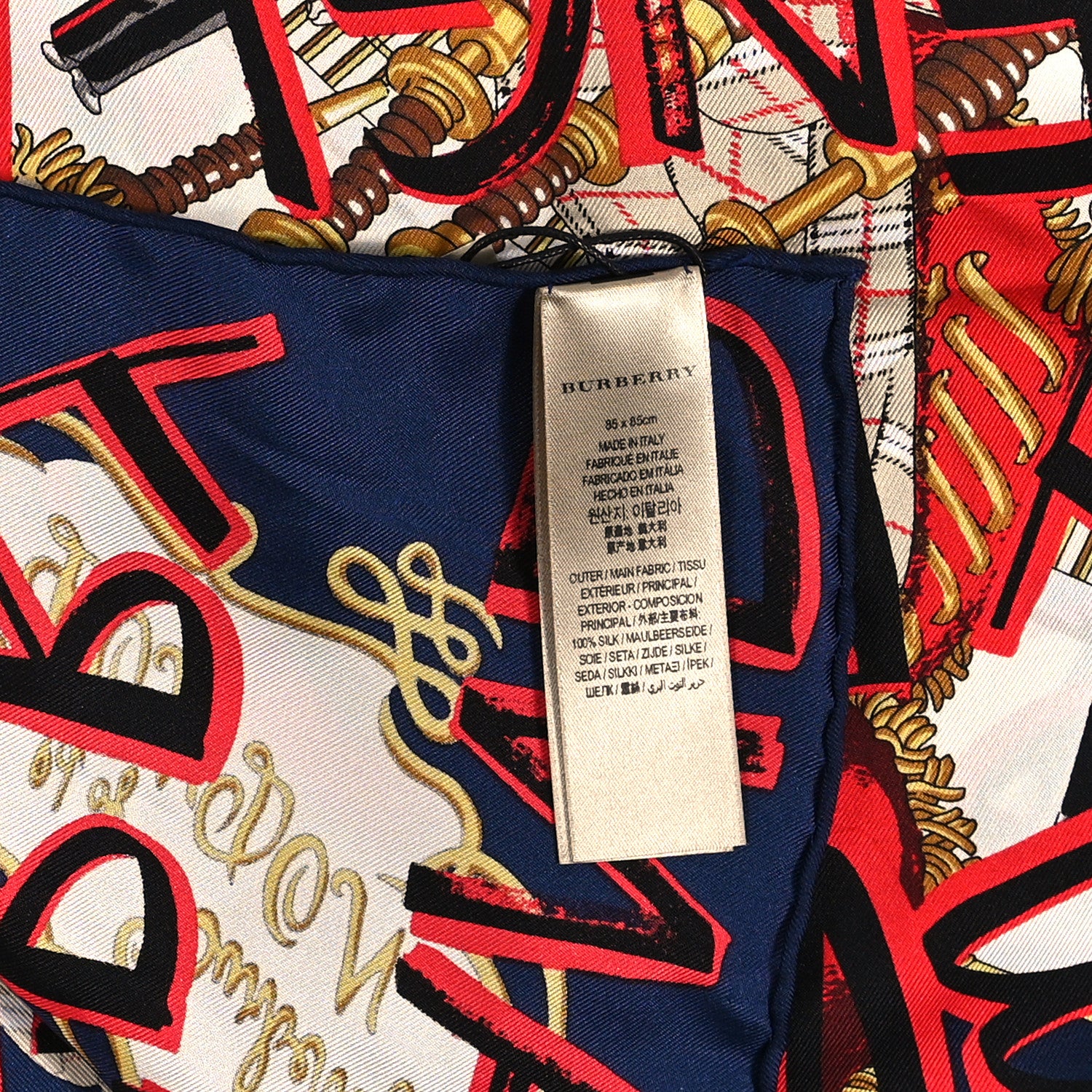 Burberry Silk Graffiti Archive Square Scarf Multicolor 3 of 4