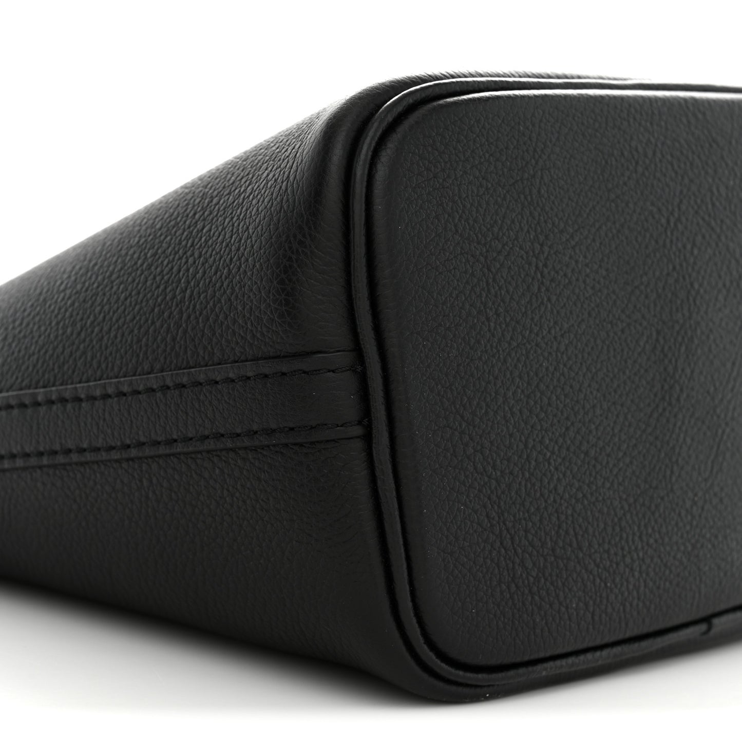 Calfskin Lock and Walk Bucket Black