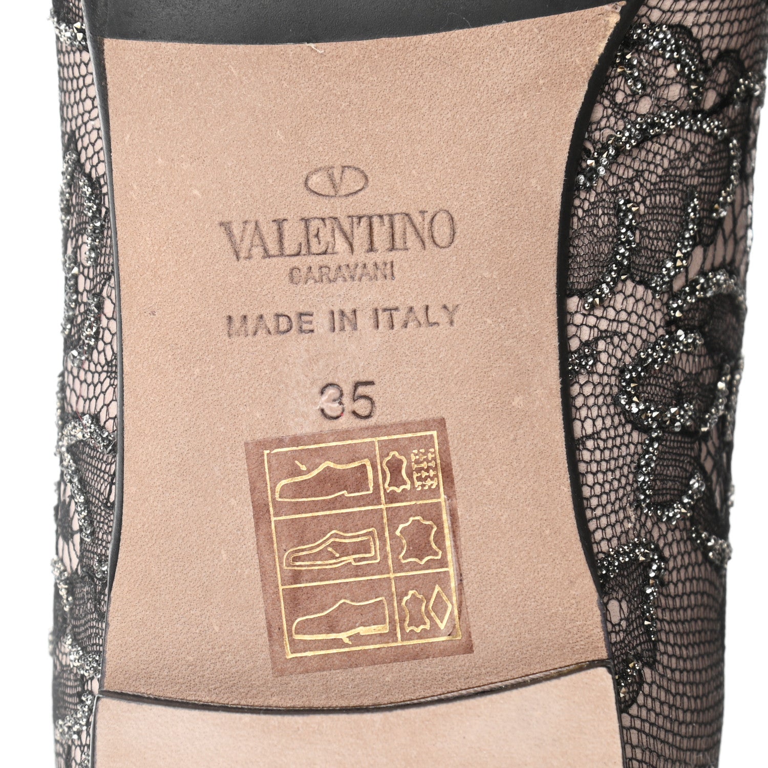 Valentino Garavani Lace Loafer Flats 35 Black 6 of 8