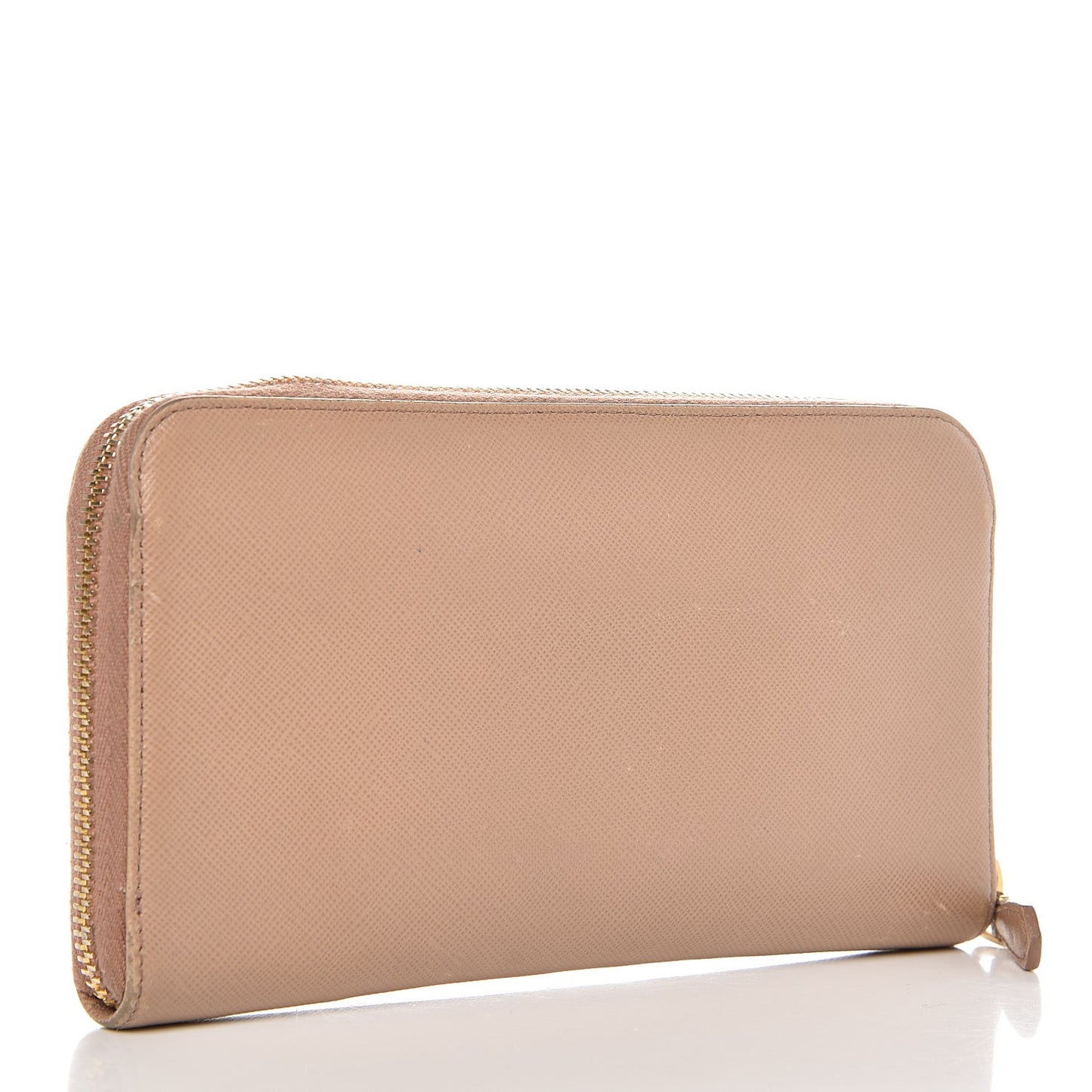 Saffiano Fiocco Bow Zip Around Wallet Cammeo