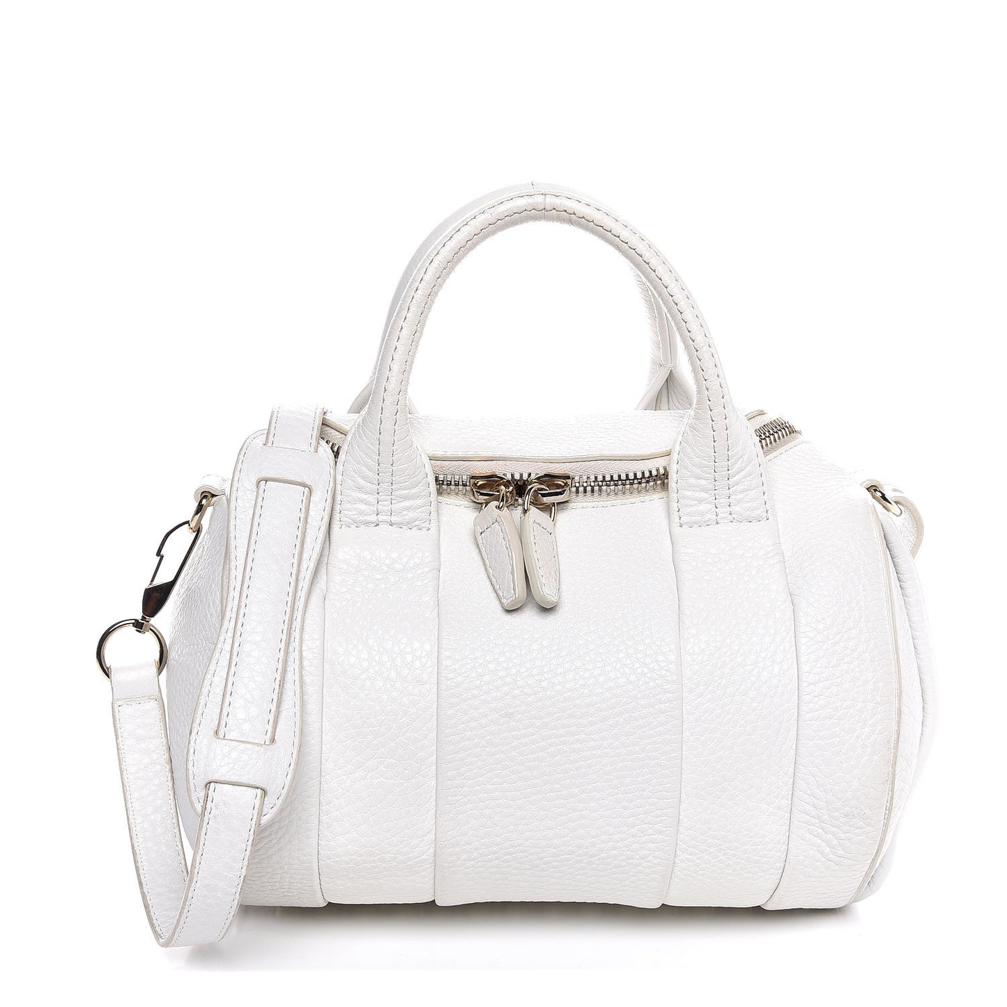 Pebbled Lambskin Rockie White Gold Hardware