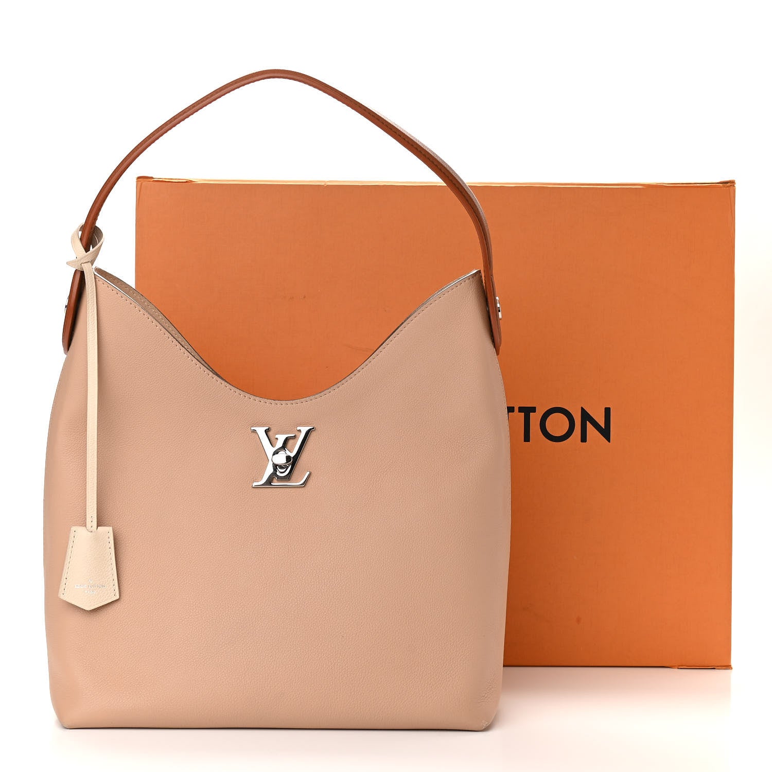 Louis Vuitton Calfskin Lockme Hobo Beige 11 of 11