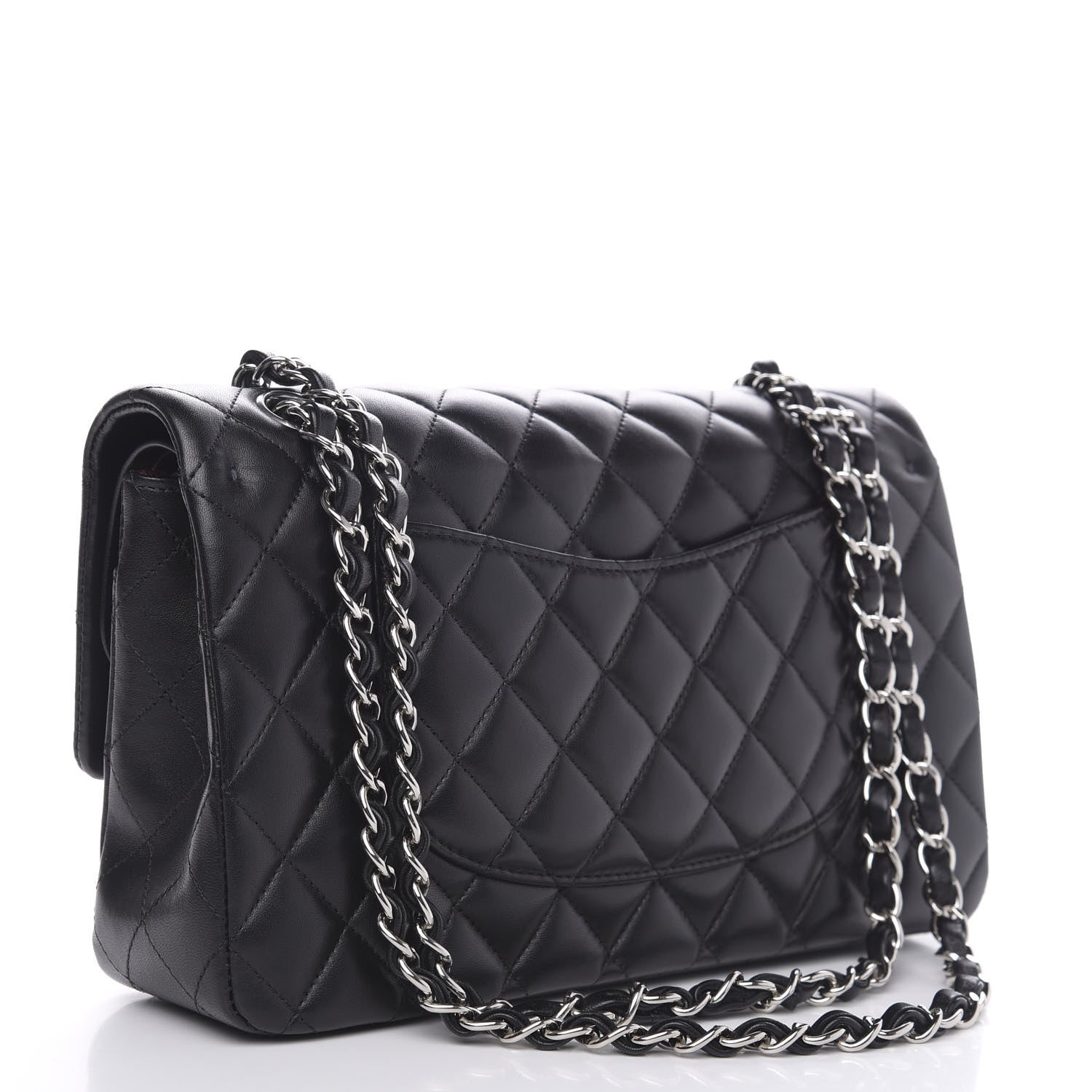 Chanel Lambskin Quilted Medium Double Flap Black 3 of 14