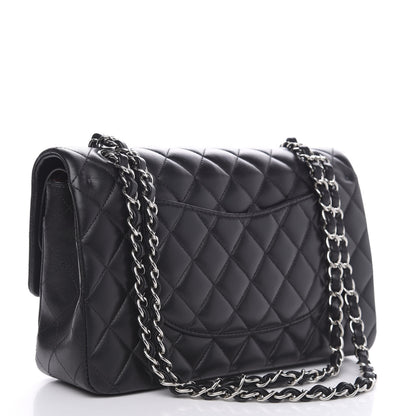 Chanel Lambskin Quilted Medium Double Flap Black 3 of 14
