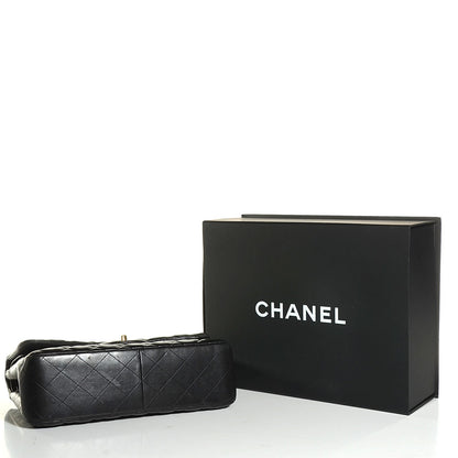 Chanel Lambskin Quilted Jumbo Double Flap Black 4 of 8