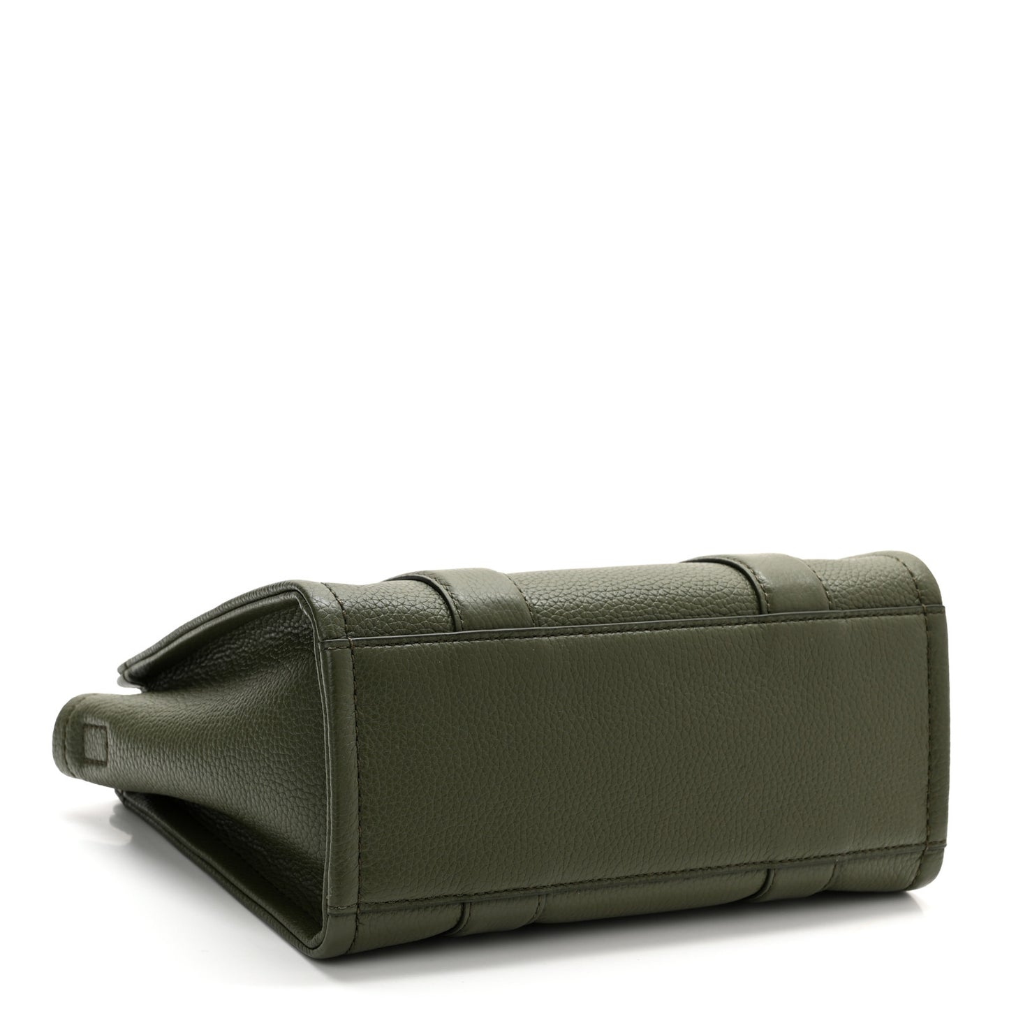 Grained Calfskin Small The Tote Bag Bronze Green