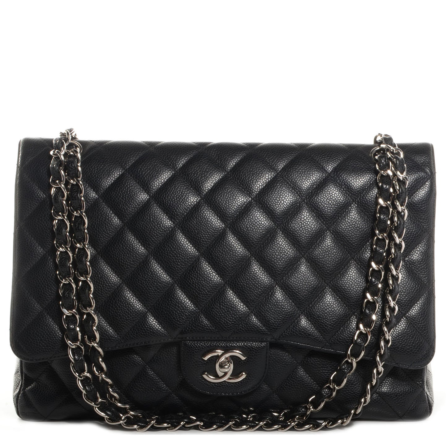Caviar Maxi Single Flap Black